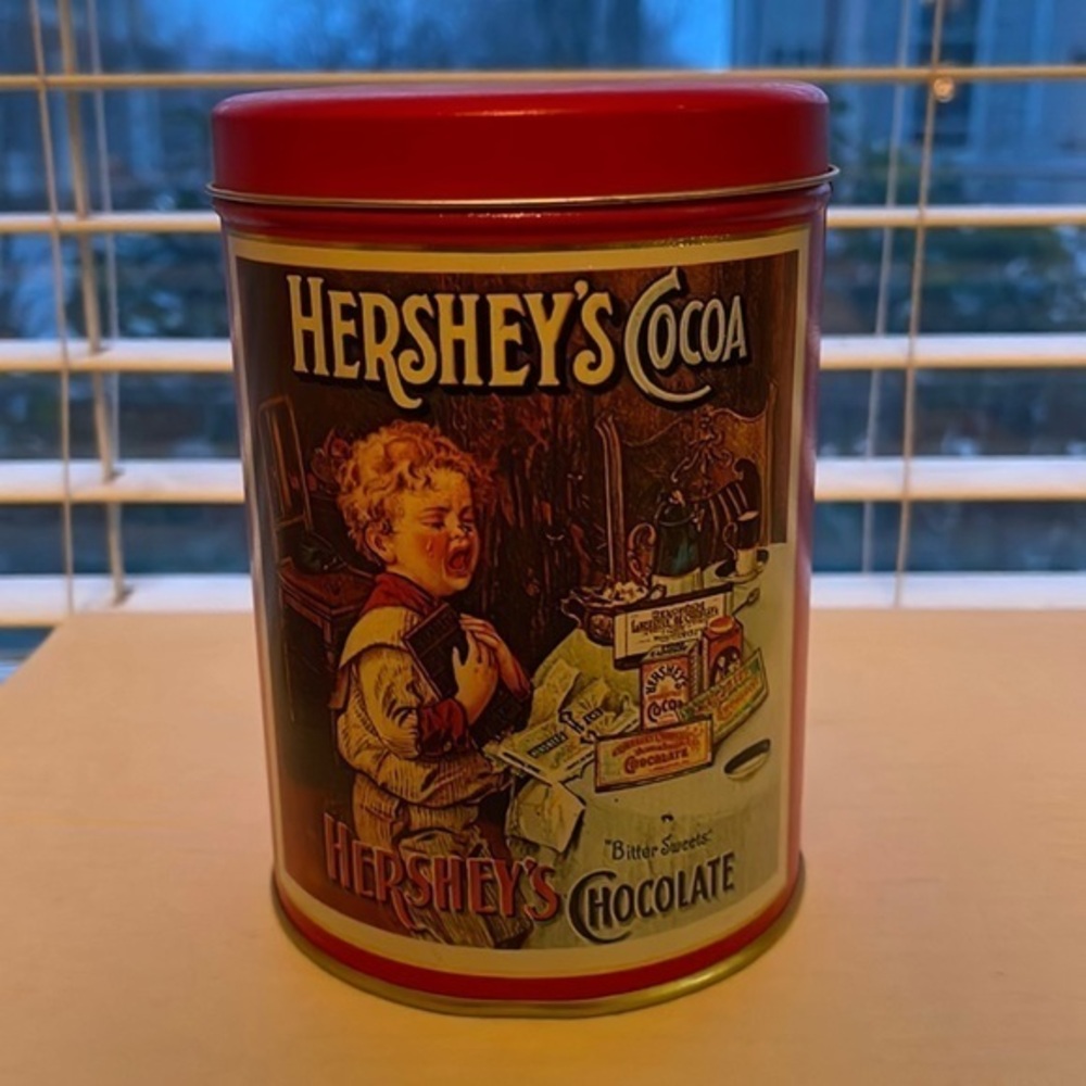 Hershey’s Vintage Cocoa Tin Can 1989